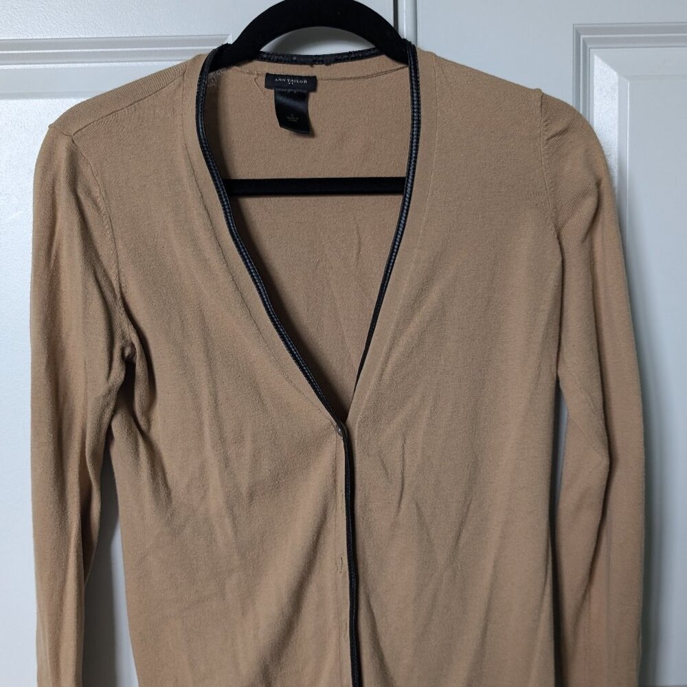 Banana Republic Cardigan with Leather detail